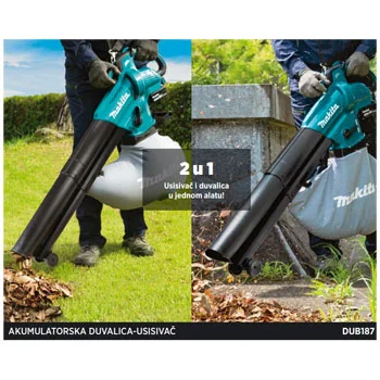 Makita akumulatorski duvač-usisivač lišća DUB187T001-2 Makita akumulatorski duvač-usisivač lišća DUB187T001-2