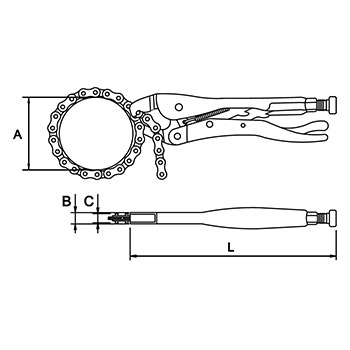 EGA Master grip klešta sa lancem EGA62174-1