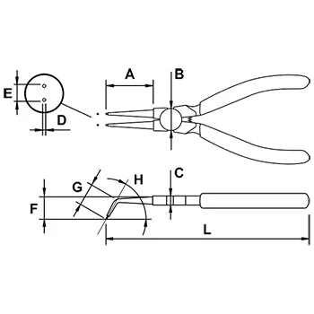 EGA Master klešta seger, unutrašnja kriva EGA62229-1