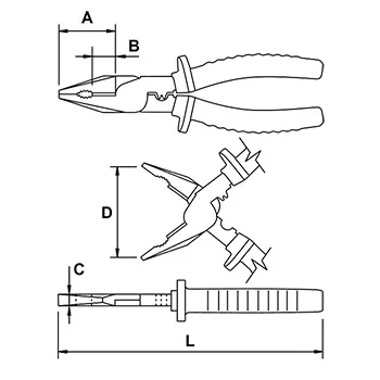 EGA Master klešta kombinovana izolovana VDE 235mm EGA76611-1