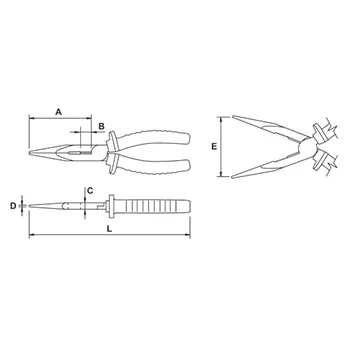 EGA Master klešta špic prava 1000V nevarničeća Cu-Be 160mm EGA79038 EGA Master klešta špic prava 1000V nevarničeća Cu-Be 160mm EGA79038
