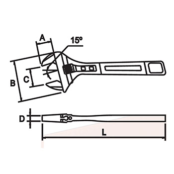 EGA Master ključ podešavajući XXL Titacrom 200mm EGA61213-2