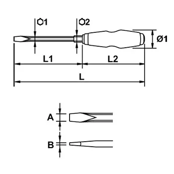 EGA Master odvijač ravni udarni MASTERPUNCH - ALL THROUGH 8,0 x 150mm EGA66552-1