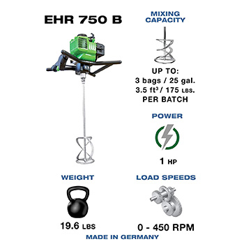 Eibenstock motorni mešač sa spiralom EHR 750 B-2