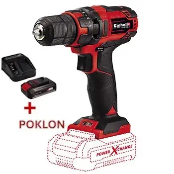 Einhell akumulatorska bušilica – šrafilica Power X-Change TC-CD 18/35 Li - Solo 4513927 + Poklon Einhell starter kit Power X-Change 18V 2.5Ah