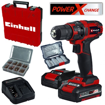 Einhell akumulatorska bušilica/odvijač +39 pribora + 200 srafova set TC-CD 18/35 Li Einhell akumulatorska bušilica/odvijač +39 pribora + 200 srafova set TC-CD 18/35 Li