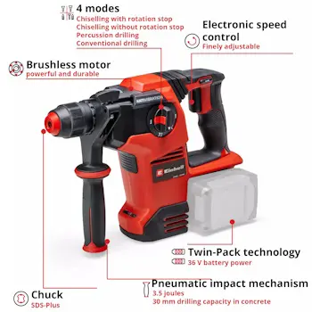 Einhell aku čekić bušilica TP-HD 36/30 Li BL +4 Solo 4513983 Einhell aku čekić bušilica TP-HD 36/30 Li BL +4 Solo 4513983