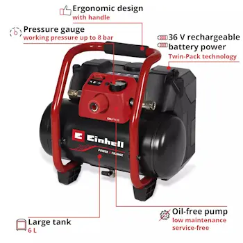 Einhell akumulatorski vazdušni kompresor TE-AC 36/150 Li OF-Solo 4020415-2