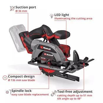 Einhell aku ručna kružna testera KOMPAKT TP-CS 18/136-C Li BL - Solo 4331240 Einhell aku ručna kružna testera KOMPAKT TP-CS 18/136-C Li BL - Solo 4331240