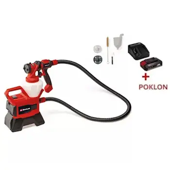 Einhell akumulatorski pištolj za farbanje TE-SY 18/90 Li 4260040 + Poklon Einhell starter kit Power X-Change 18V 2.5Ah Einhell akumulatorski pištolj za farbanje TE-SY 18/90 Li 4260040 + Poklon Einhell starter kit Power X-Change 18V 2.5Ah