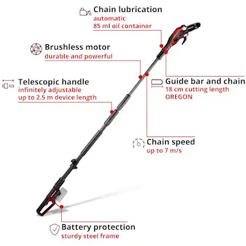 Einhell akumulatorska teleskopska lančana testera GP-LC 18/20 Li T BL-Solo 3410971-4