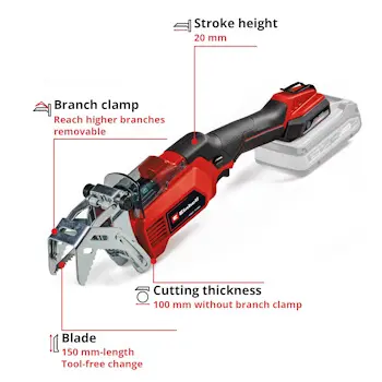 Einhell akumulatorska testera za orezivanje GE-GS 18/150 Li-Solo 3408290-5