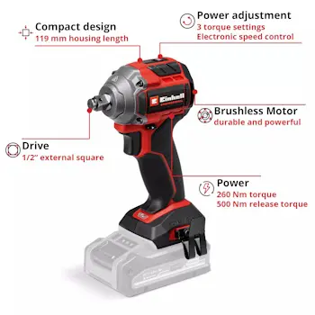 Einhell akumulatorski udarni nasadni odvijač TP-CW 18/260-C Li BL-Solo 4510090 Einhell akumulatorski udarni nasadni odvijač TP-CW 18/260-C Li BL-Solo 4510090