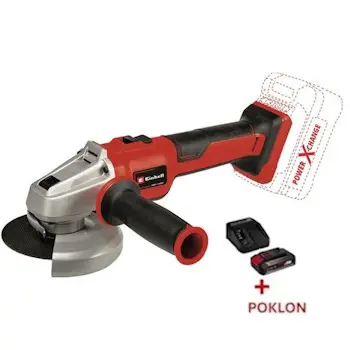 Einhell PROFESSIONAL akumulatorska ugaona brusilica AXXIO 18/125 Q 4431151 + POKLON Einhell starter kit Power X-Change 18V 2.5Ah 4512097