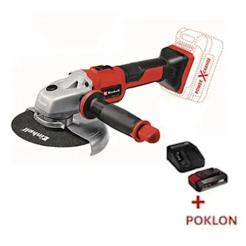 Einhell PROFESSIONAL akumulatorska ugaona brusilica AXXIO TE-AG 18/150 Li BL + POKLON Einhell starter kit Power X-Change 18V 2.5Ah 4512097