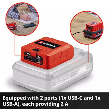 Einhell aku USB adapter 18V TC-CP 18 Li USB A/C-Solo 4514148 Einhell aku USB adapter 18V TC-CP 18 Li USB A/C-Solo 4514148