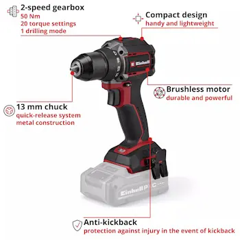 Einhell akumulatorska bušilica TP-CD 18/50-C Li BL-Solo 4514405-1 Einhell akumulatorska bušilica TP-CD 18/50-C Li BL-Solo 4514405-1