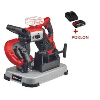 Einhell akumulatorska stacionarna trakasta testera TE-MB 18/127 U Li + Poklon Einhell starter kit Power X-Change 18V 2.5Ah Einhell akumulatorska stacionarna trakasta testera TE-MB 18/127 U Li + Poklon Einhell starter kit Power X-Change 18V 2.5Ah