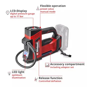 Einhell akumulatorski auto kompresor CE-CC 18/23 D Li-Solo 2071025 Einhell akumulatorski auto kompresor CE-CC 18/23 D Li-Solo 2071025