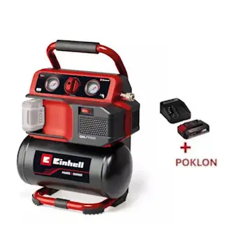Einhell akumulatorski kompresor 5l TE-AC 18/75 Li OF 4020410 + POKLON Einhell starter kit Power X-Change 18V 2.5Ah 4512097 Einhell akumulatorski kompresor 5l TE-AC 18/75 Li OF 4020410 + POKLON Einhell starter kit Power X-Change 18V 2.5Ah 4512097