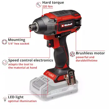 Einhell akumulatorski udarni odvijač TP-CI 18/220 Li BL - Solo 4510085-1 Einhell akumulatorski udarni odvijač TP-CI 18/220 Li BL - Solo 4510085-1