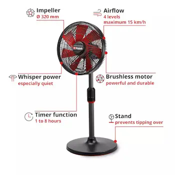Einhell akumulatorski ventilator sa postoljem GE-CF 18/320 P Li-Solo 3408071 Einhell akumulatorski ventilator sa postoljem GE-CF 18/320 P Li-Solo 3408071