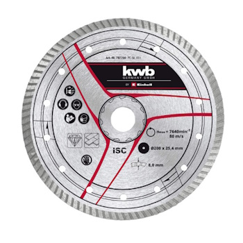 Einhell by KWB dijamantna rezna ploča 200x25.4mm Turbo 49797750 Einhell by KWB dijamantna rezna ploča 200x25.4mm Turbo 49797750