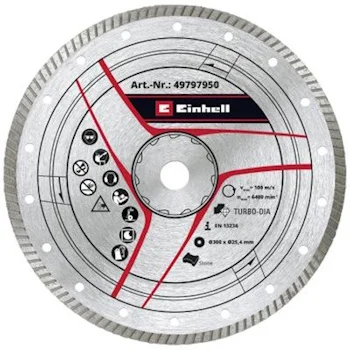 Einhell by KWB dijamantna rezna ploča 300x25.4mm Turbo 49797950 Einhell by KWB dijamantna rezna ploča 300x25.4mm Turbo 49797950