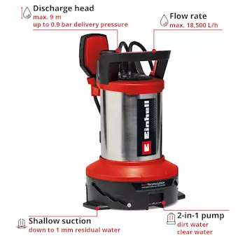 Einhell pumpa za prljavu vodu set za poplave GE-DP 7535 N LL ECO 4181515-4