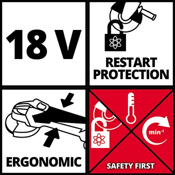 Einhell akumulatorska ugaona brusilica Power X-Change TC-AG 18/115 Li - Solo 4431130-4