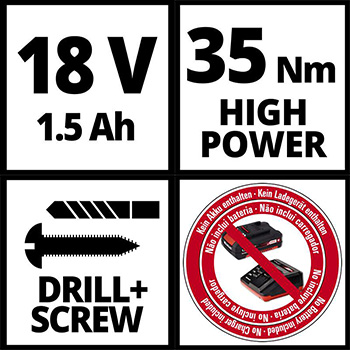 Einhell akumulatorska bušilica – šrafilica Power X-Change TC-CD 18/35 Li - Solo-5