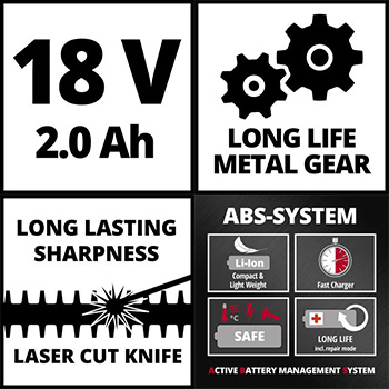 Einhell akumulatorske makaze za žbunje Power X-Change GC-CH 1846 Li Kit (1x2,0Ah)-6