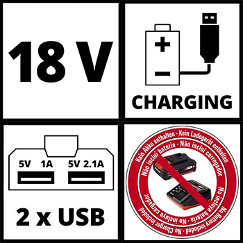 Einhell USB Power Bank baterija/starter Power X-Change TC-CP 18 Li USB - Solo Einhell USB Power Bank baterija/starter Power X-Change TC-CP 18 Li USB - Solo