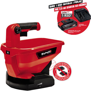 Einhell akumulatorska univerzalna sejalica Power X-Change GE-US 18 Li + Einhell starter kit Power X-Change 18V 2,5 Ah Einhell akumulatorska univerzalna sejalica Power X-Change GE-US 18 Li + Einhell starter kit Power X-Change 18V 2,5 Ah