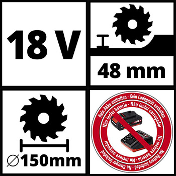 Einhell akumulatorska ručna kružna testera Power X-Change TE-CS 18 Li - Solo-6