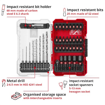 Einhell set bitova i burgija za metal + S2-E6.3-1/4
