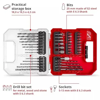 Einhell set bitova i burgija + S2-E6.3-1/4