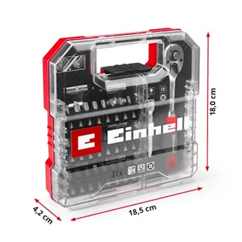 Einhell set bitova i gedora L-Case 1/4 Einhell set bitova i gedora L-Case 1/4