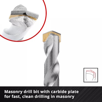 Einhell S-CASE set burgija za ciglu i keramiku E6.3 1/4 Einhell S-CASE set burgija za ciglu i keramiku E6.3 1/4