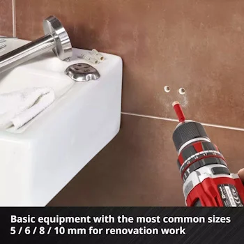 Einhell XS-CASE set dijamantskih burgija za keramiku E6.3-1/4 Einhell XS-CASE set dijamantskih burgija za keramiku E6.3-1/4