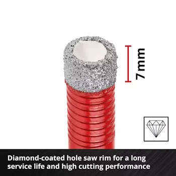 Einhell XS-CASE set dijamantskih burgija za keramiku E6.3-1/4 Einhell XS-CASE set dijamantskih burgija za keramiku E6.3-1/4