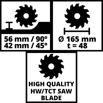 Einhell uranjajuća kružna testera TE-PS 165-5