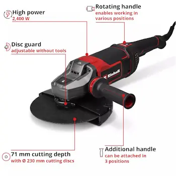 Einhell ugaona brusilica 2400W TP-AG 230/2400 4430895 Einhell ugaona brusilica 2400W TP-AG 230/2400 4430895