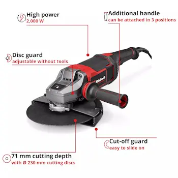 Einhell ugaona brusilica 2000W TP-AG 230/2000 4430896 Einhell ugaona brusilica 2000W TP-AG 230/2000 4430896