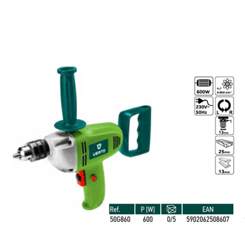 Verto električni mikser 600W 230V 50G860 Verto električni mikser 600W 230V 50G860