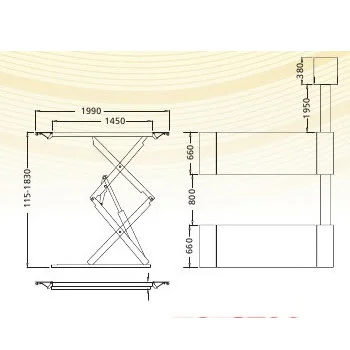 Equipoil dizalica makazasta 3 tone EQF3000 Equipoil dizalica makazasta 3 tone EQF3000