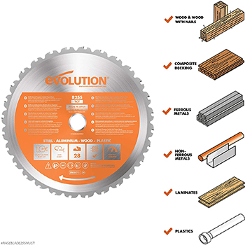 Evolution list testere 255mm multi EVO255-MULTI-1