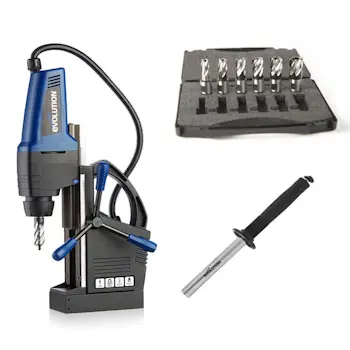 Evolution magnetna bušilica 42mm 1200W EVO42 + POKLON set frezera + magnetni skupljač opiljaka EVO-CYCLONE u koferu 095-0004A Evolution magnetna bušilica 42mm 1200W EVO42 + POKLON set frezera + magnetni skupljač opiljaka EVO-CYCLONE u koferu 095-0004A