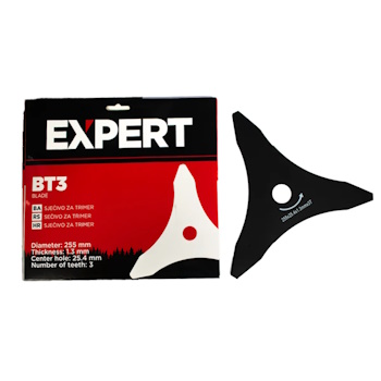 Expert trokraki nož rezni disk za trimer 255x25.4x1.3mm BT3 67776 Expert trokraki nož rezni disk za trimer 255x25.4x1.3mm BT3 67776