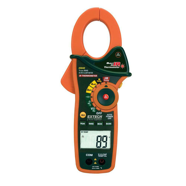 Extech True RMS strujna klešta + IR merač temperature EX 840 Extech True RMS strujna klešta + IR merač temperature EX 840